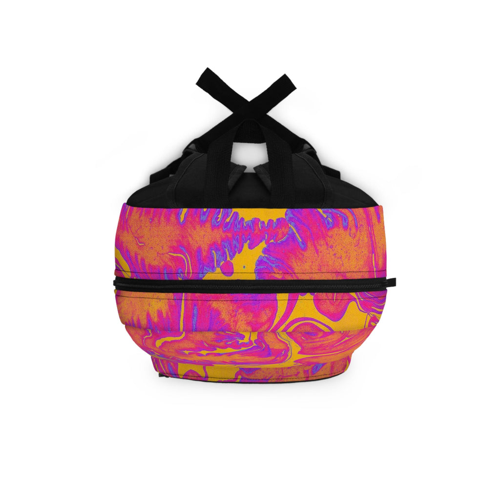 Abstract Festival Backpack: Groovy Pink Yellow Rave Bag