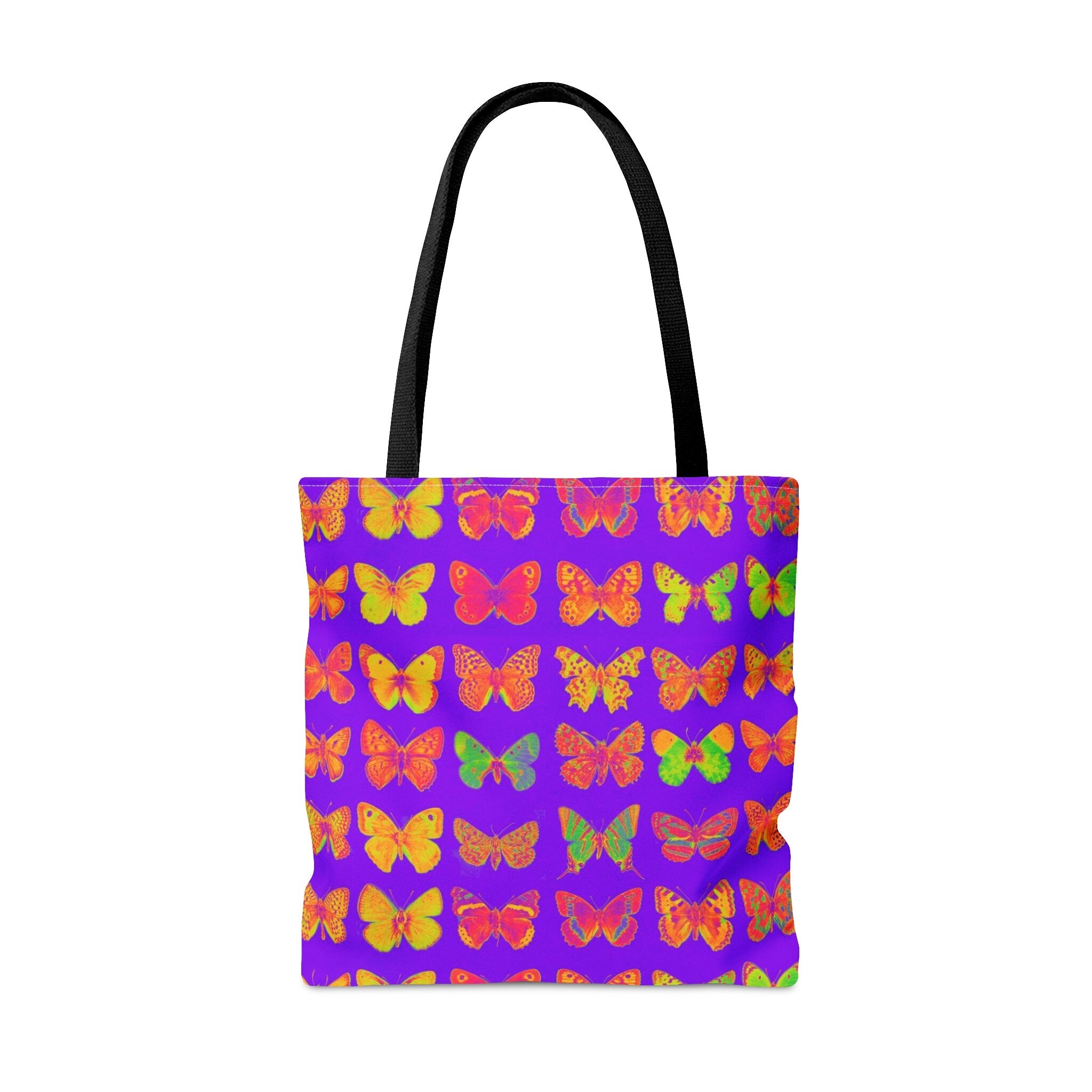 Butterfly Pattern Tote Bag: Vibrant Rave EDM Festival Accessory