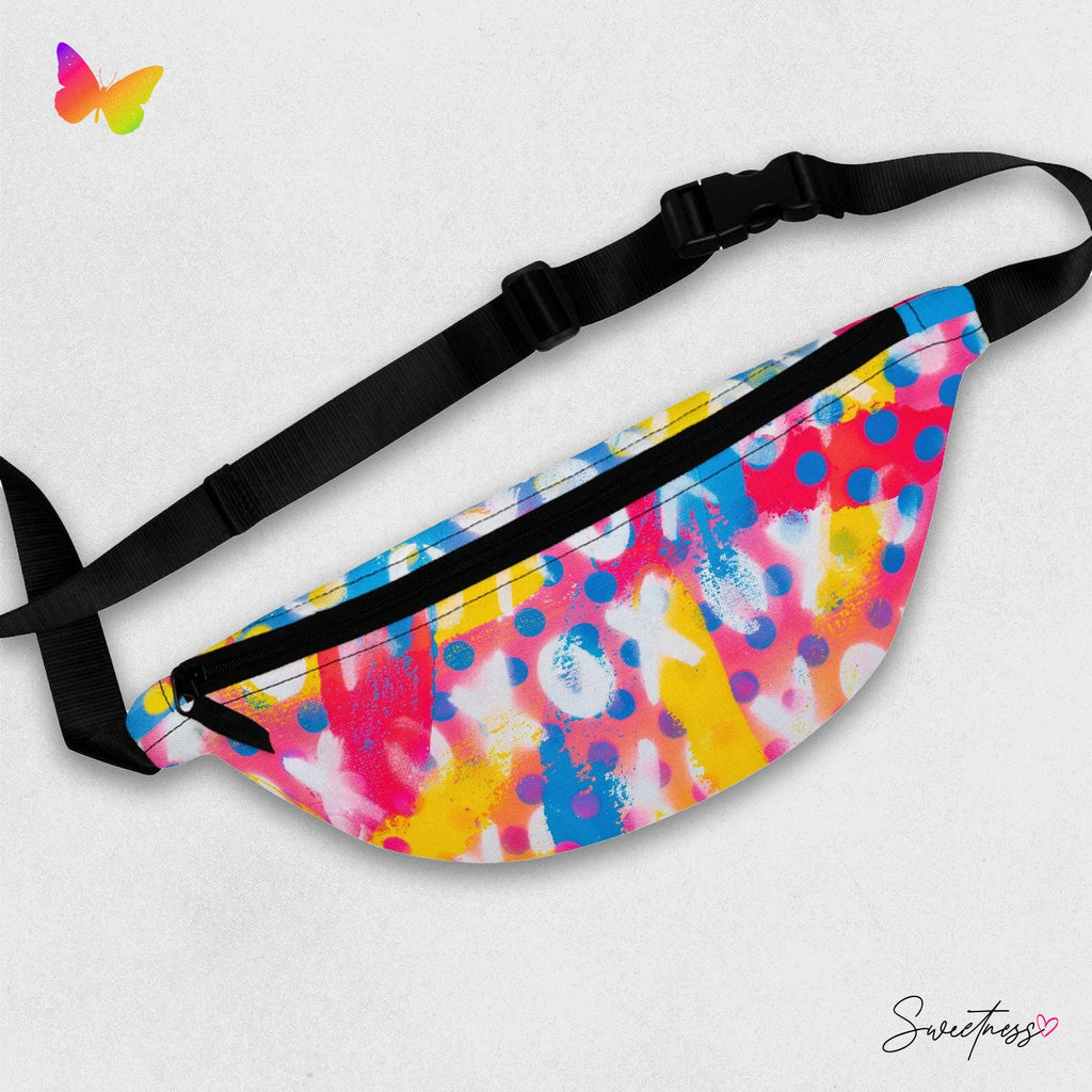 Abstract Festival Fanny Pack: Rave EDM Music Bag