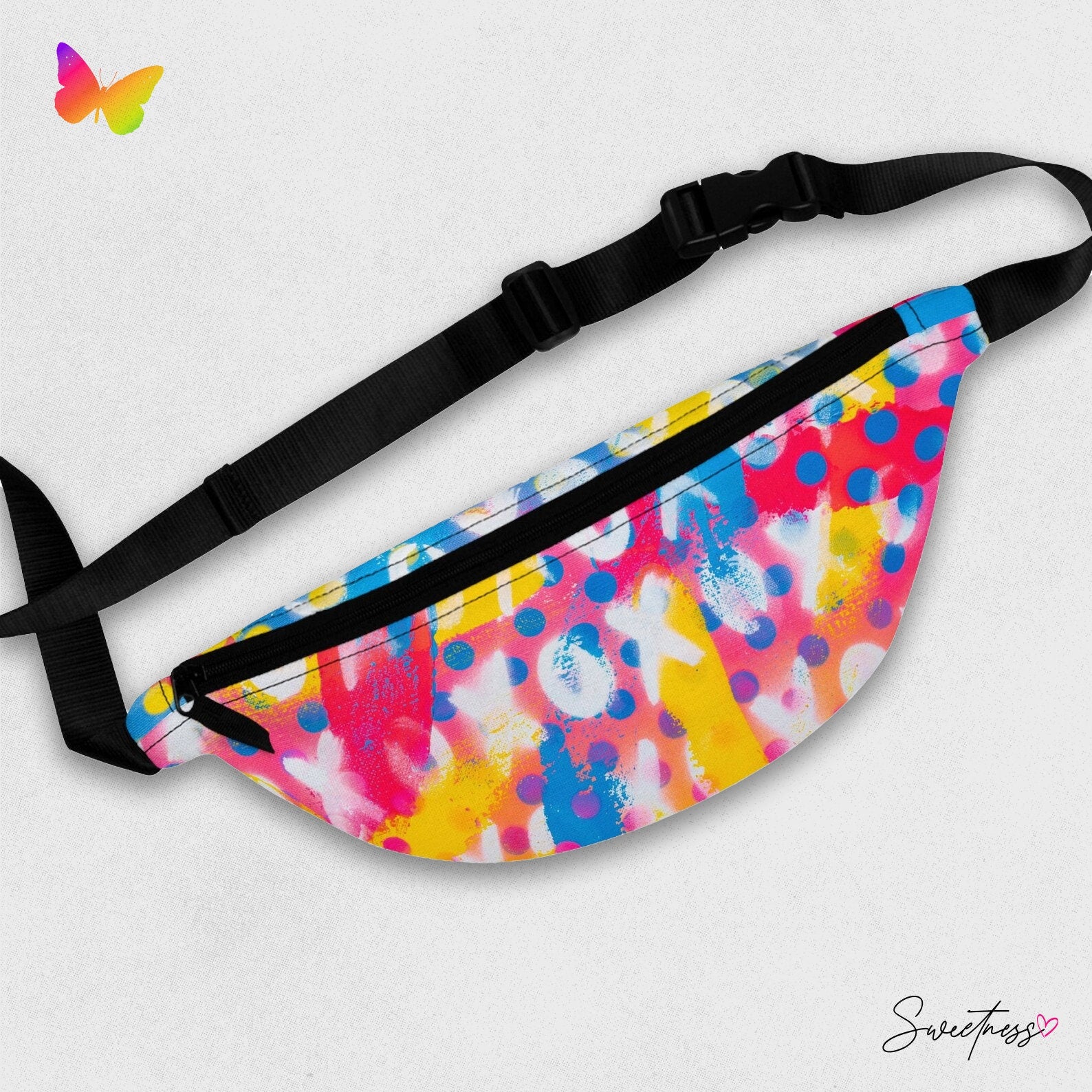 Abstract Festival Fanny Pack: Rave EDM Music Bag