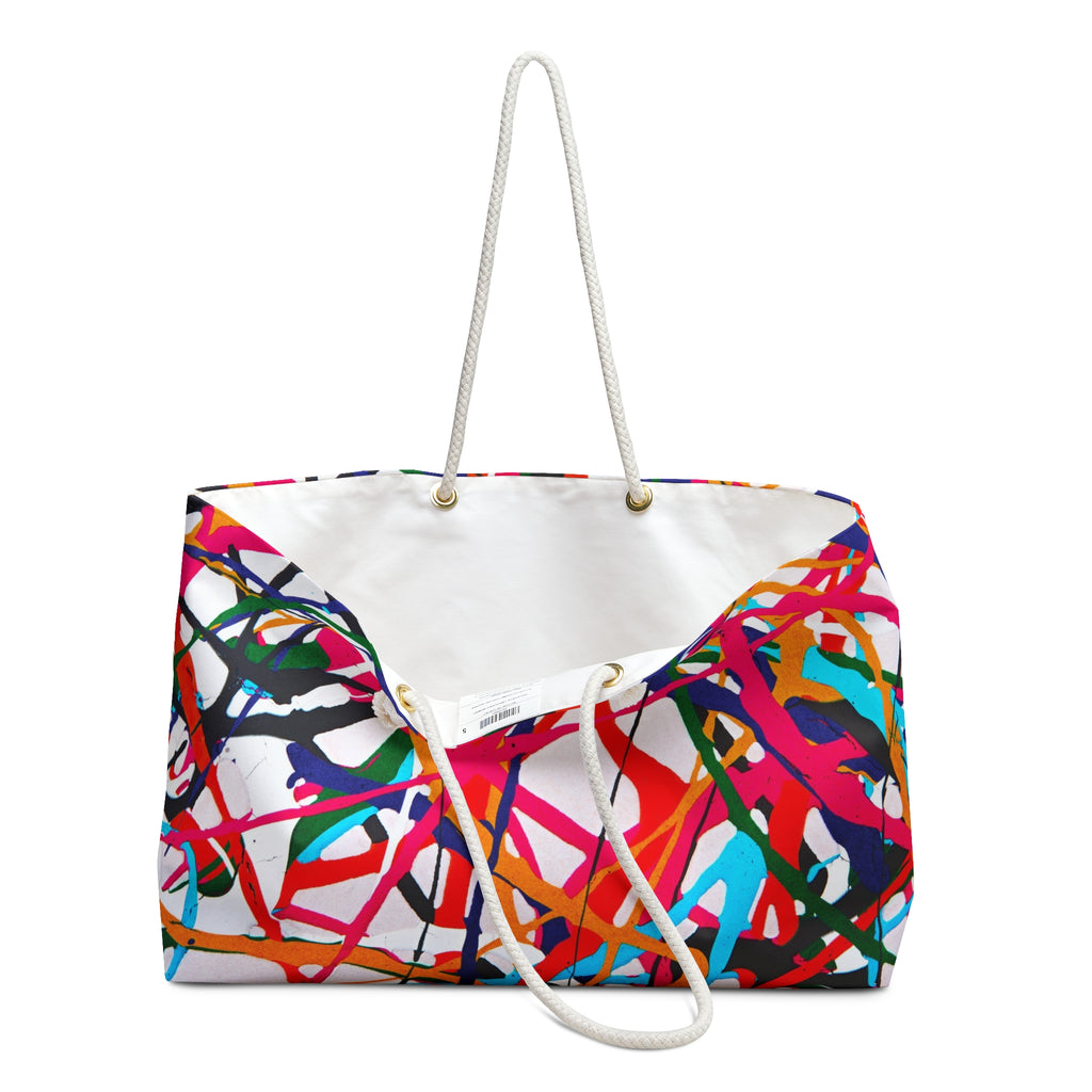 Color Splash Weekender Bag — Abstract Paint Drip Travel Tote