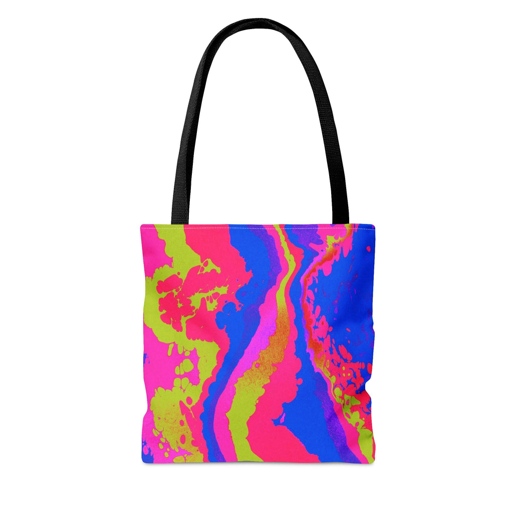 Abstract Neon Tote Bag: Vibrant Festival Rave Accessory