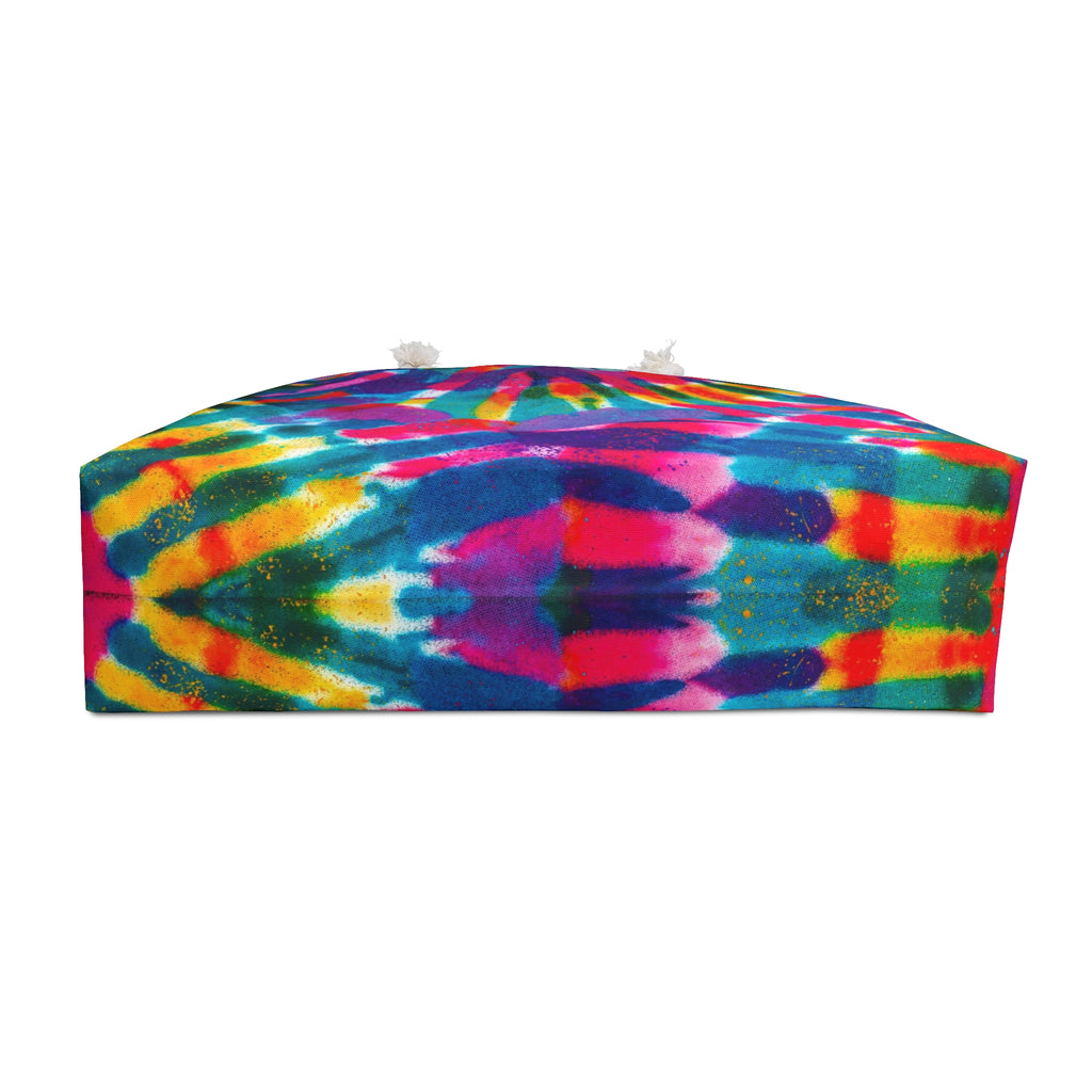 Tie-Dye Weekender Bag — Colorful Boho Travel Tote