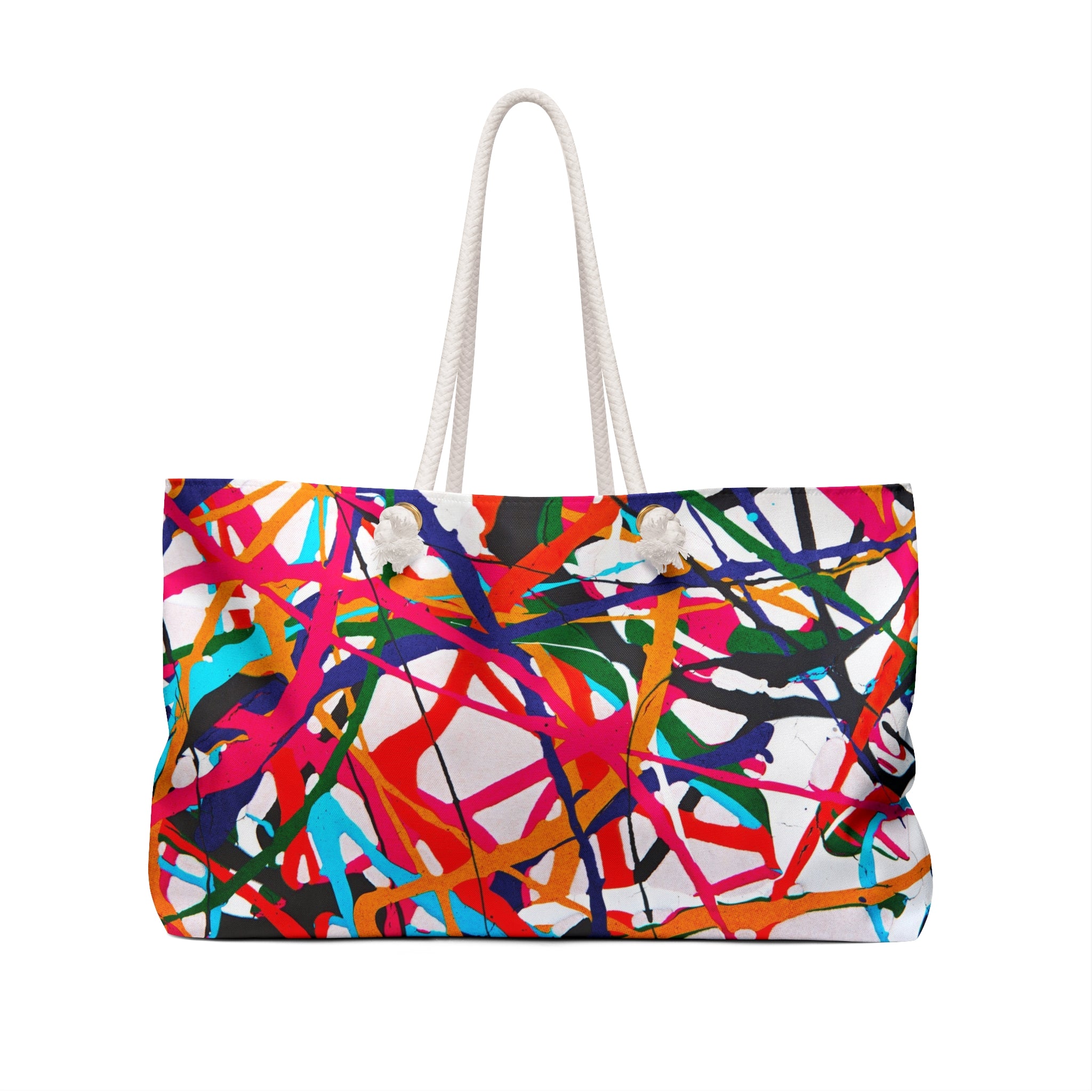 Color Splash Weekender Bag — Abstract Paint Drip Travel Tote