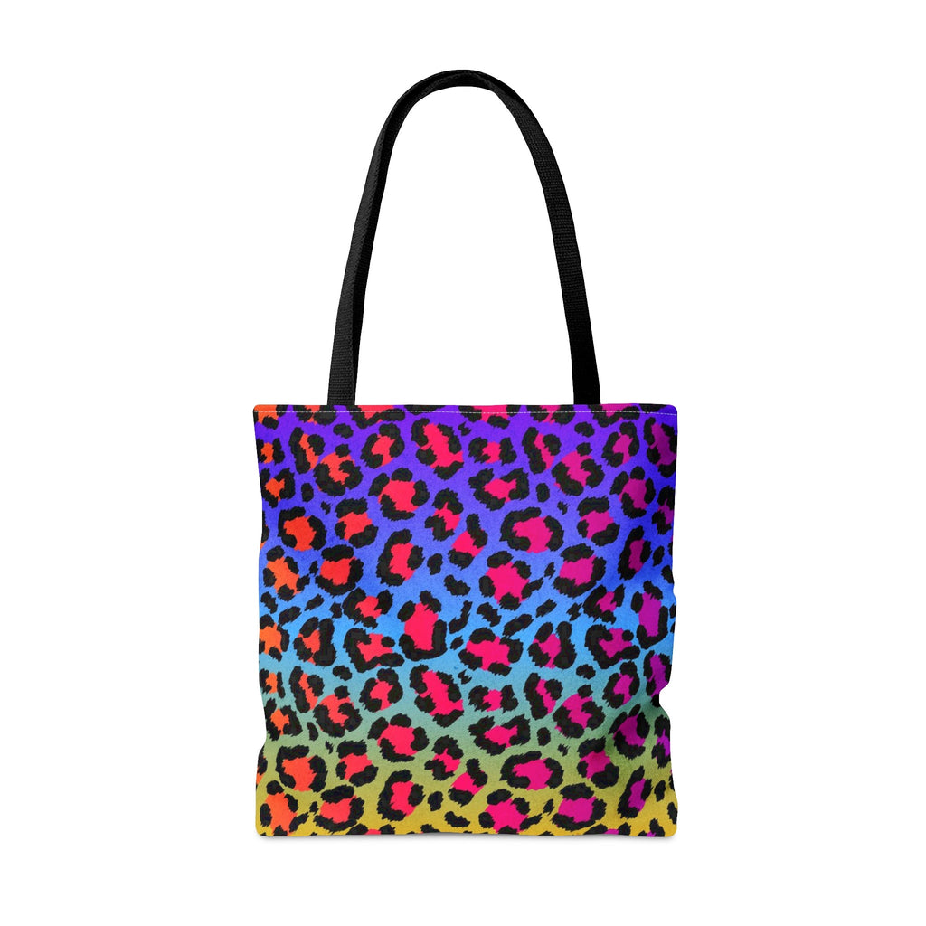Rainbow Cheetah Print Tote Bag: Psychedelic Rave Accessory