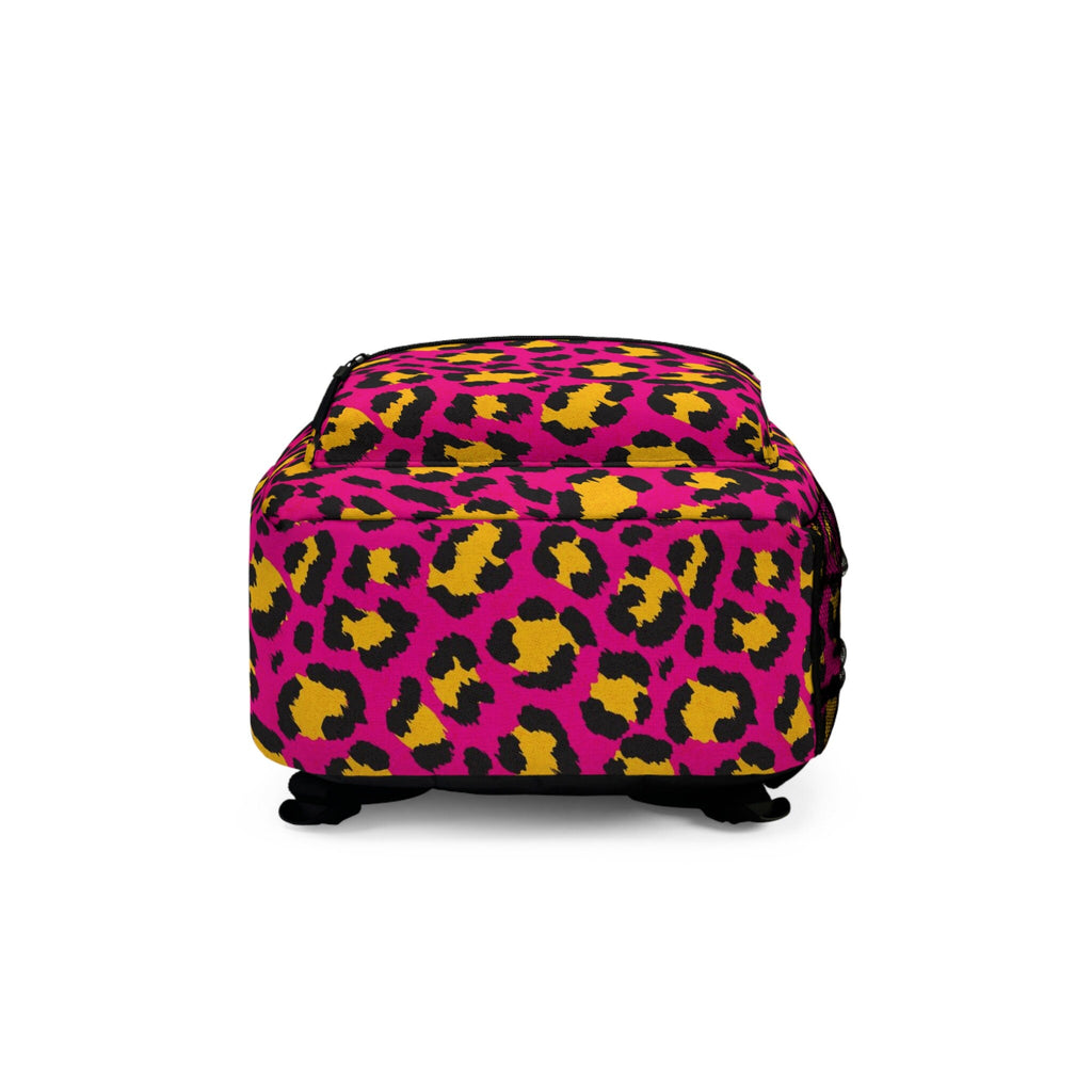 Cheetah Print Festival Backpack: Pink & Yellow Rave Bag