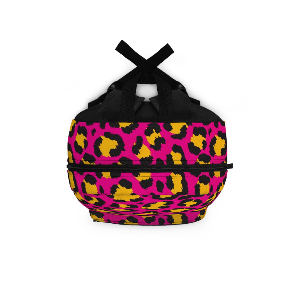 Cheetah Print Festival Backpack: Pink & Yellow Rave Bag
