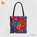 Rainbow Geode Festival Tote Bag: EDM Rave Accessory