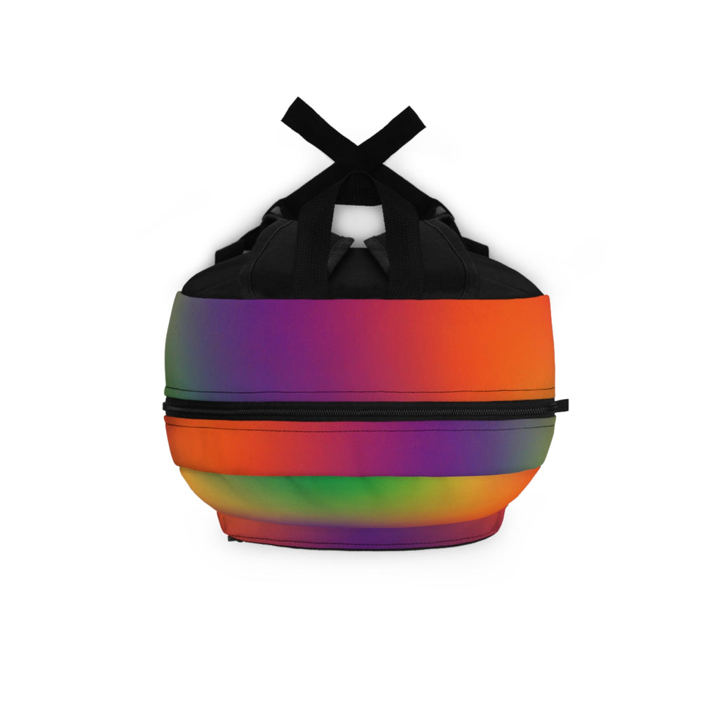 Rainbow Gradient Festival Backpack: Abstract EDM Rave Bag