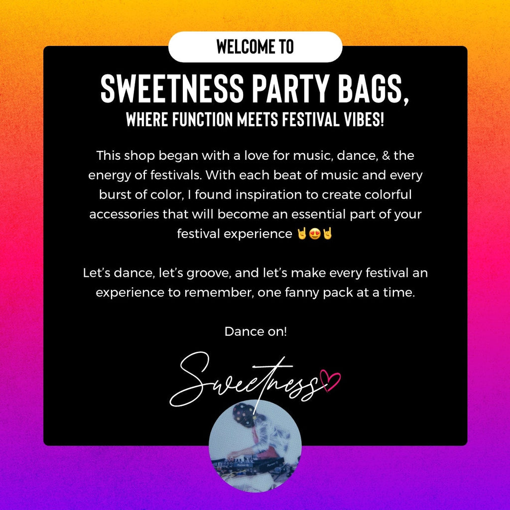 Sweetness Festival Fanny Pack: Abstract Yellow Blue Rainbow Psychedelic Colorful Vibrant Music Festival Rave Accessory with Lay-Flat Design