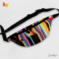 Rainbow Paint Drip Fanny Pack: Vibrant Festival Waist Bag