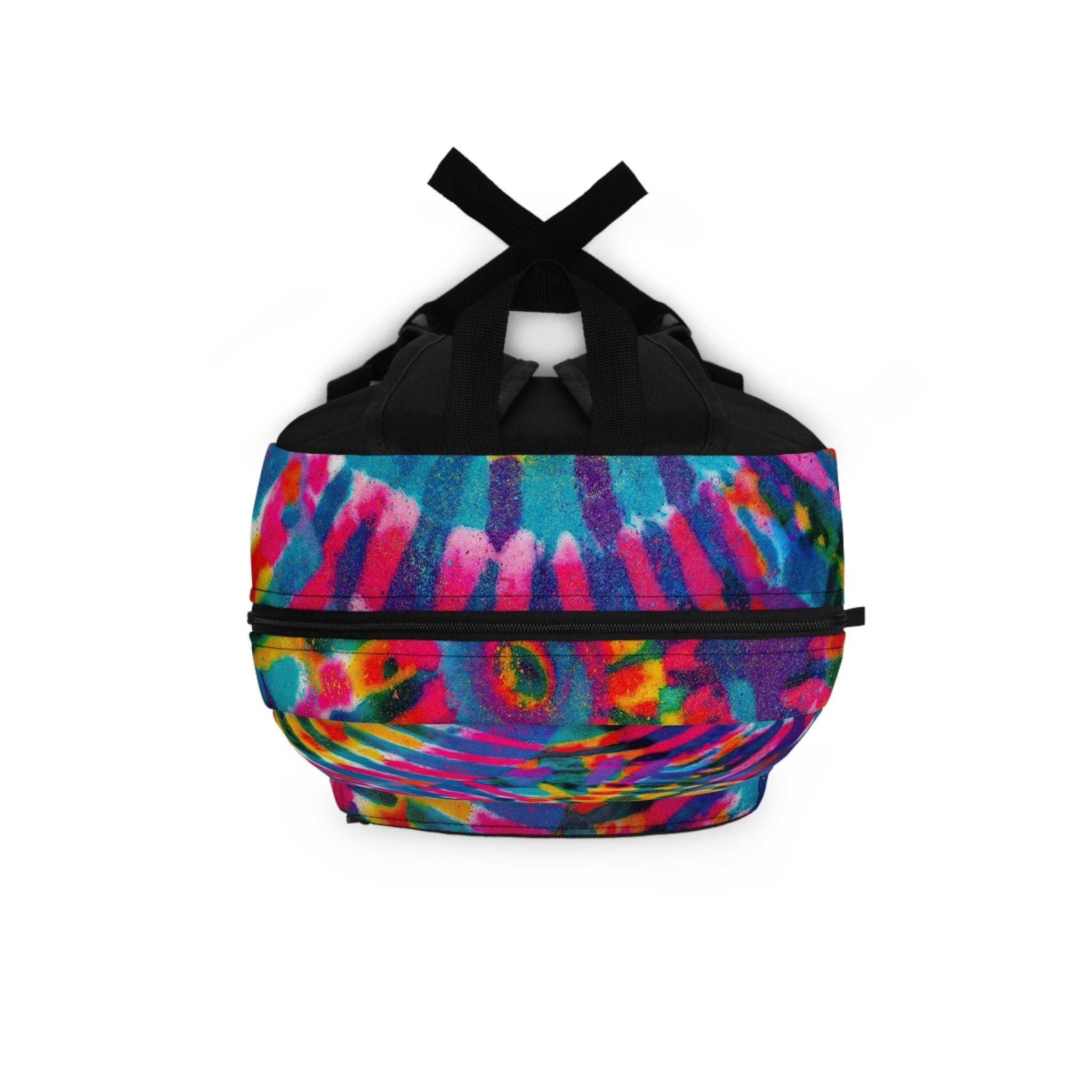 Tie Dye Festival Backpack: Rainbow Rave EDM Travel Bag