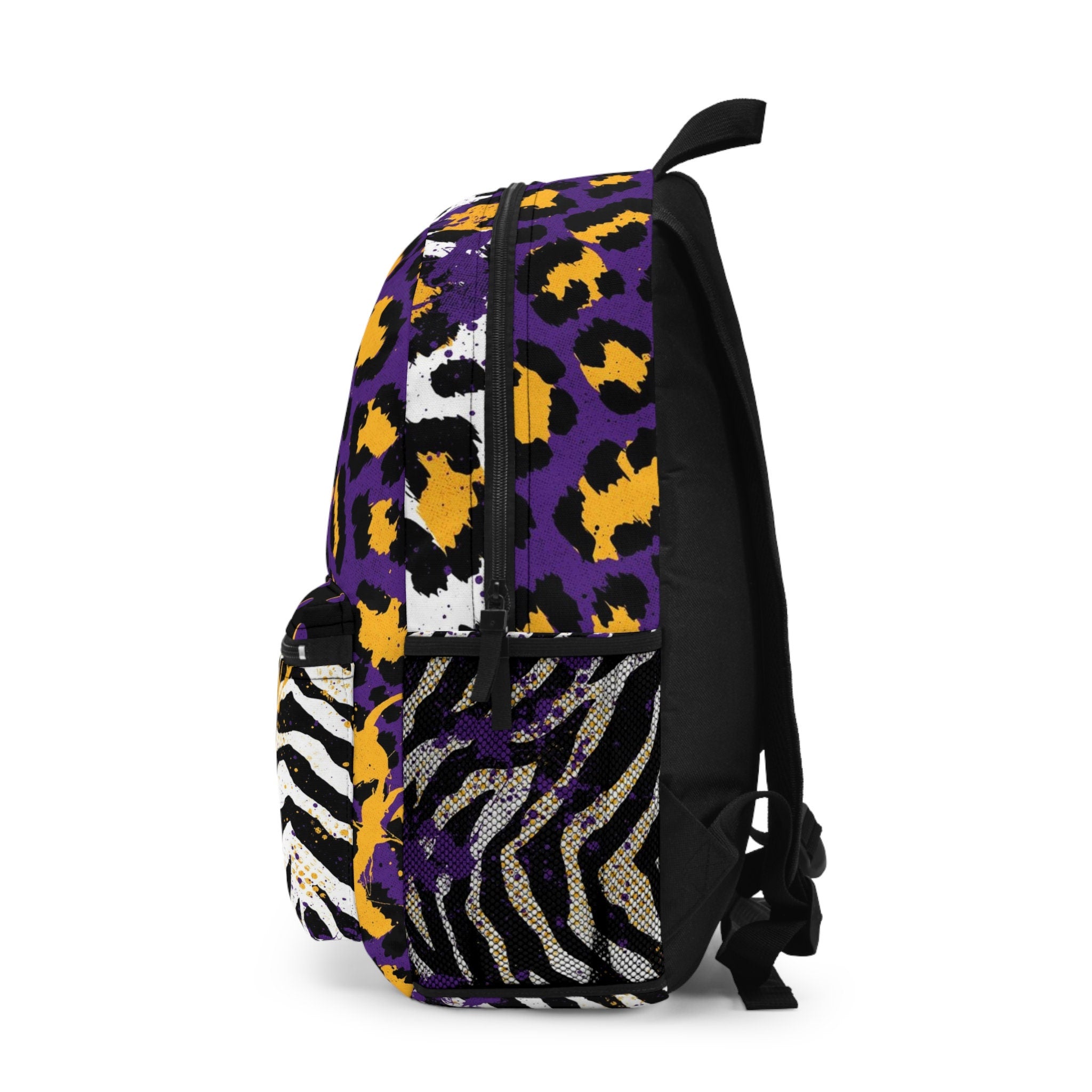 Purple Cheetah Zebra Festival Backpack - Rave EDM Travel Bag