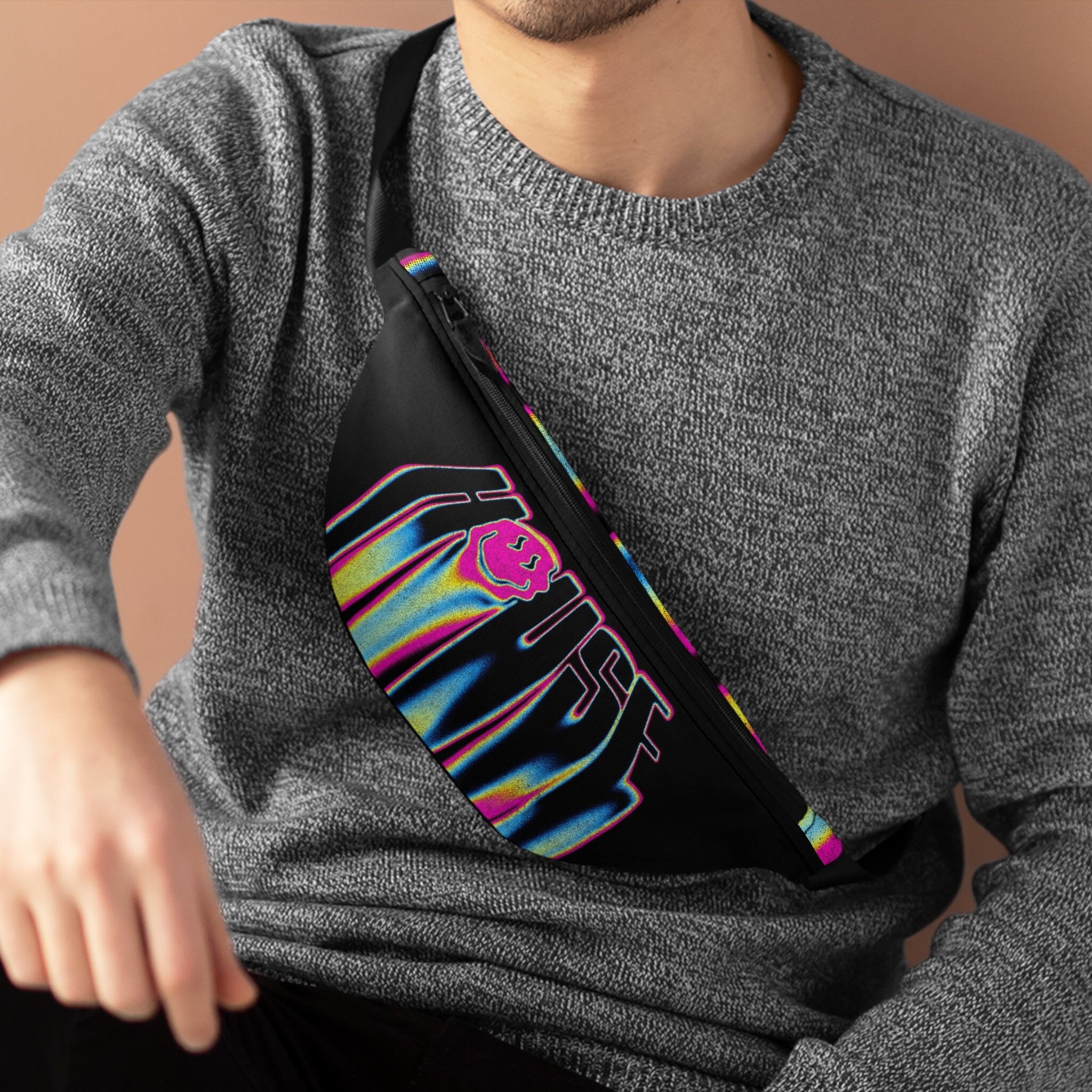 Festival Fanny Pack: Smiley Face House Music Rave Accessory