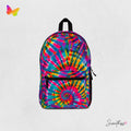 Tie Dye Festival Backpack: Rainbow Rave EDM Travel Bag