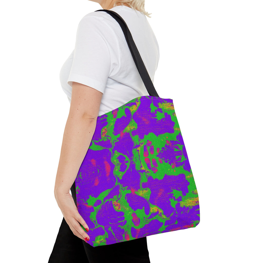 Abstract Neon Festival Tote Bag: Rave EDM Accessory