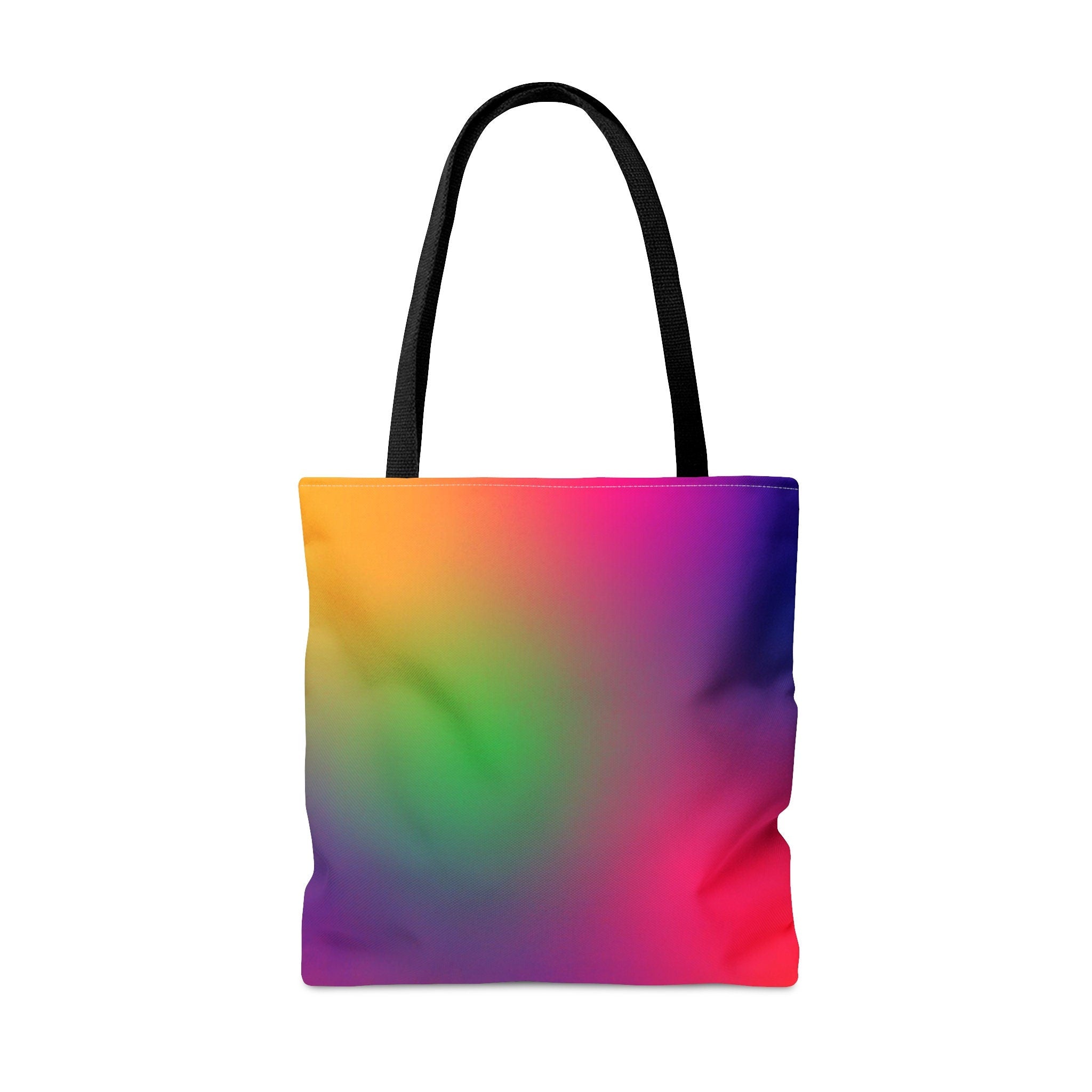 Rainbow Gradient Tote Bag: Vibrant Festival Shoulder Bag