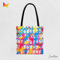 Abstract Rainbow Festival Tote Bag: Rave EDM Accessory