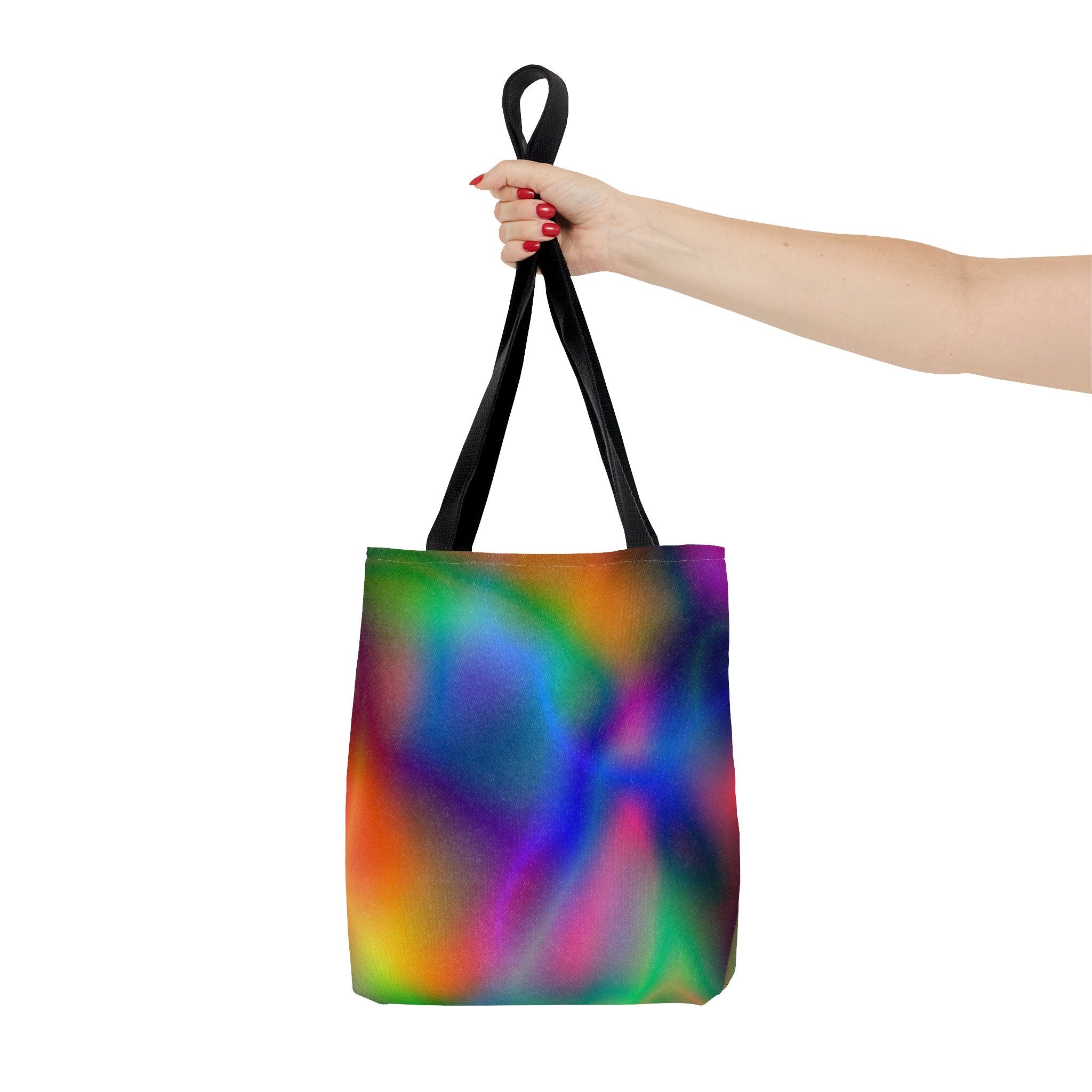 Galaxy Rainbow Tote Bag: Abstract Neon Festival Accessory