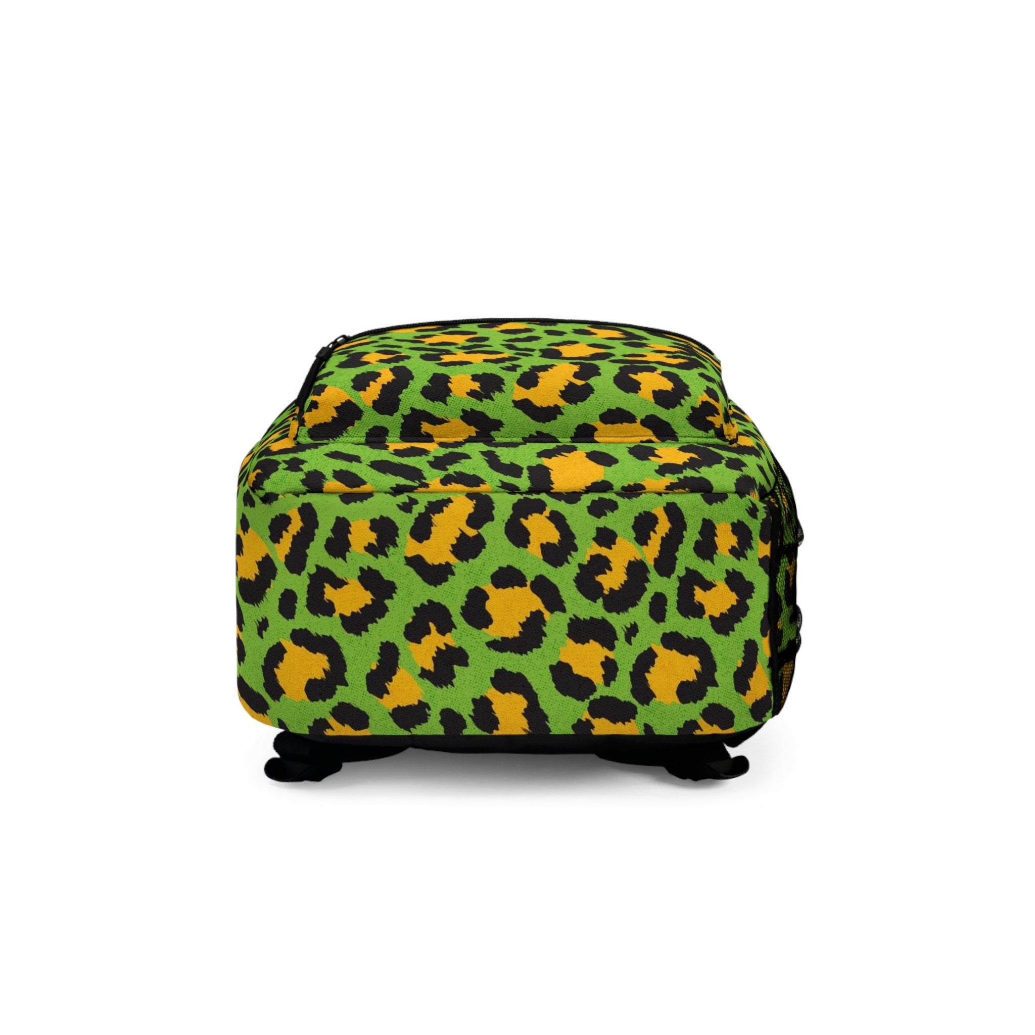 Cheetah Print Festival Backpack: Neon Green Rave Bag