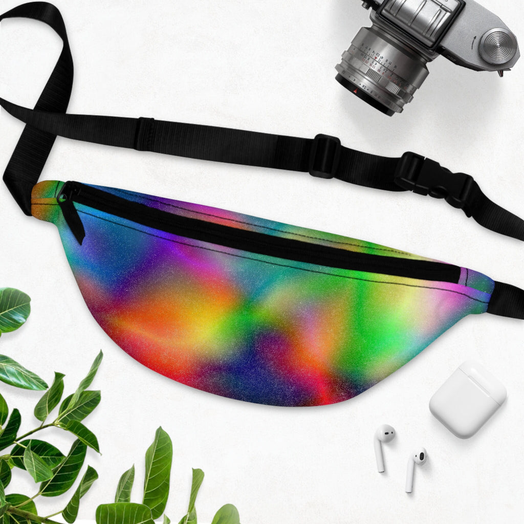Sweetness Festival Fanny Pack: Galaxy Rainbow Gradient Abstract Vibrant Accessory with Lay-Flat Design