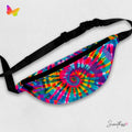 Rainbow Tie Dye Fanny Pack: Vibrant Festival Rave Accessory