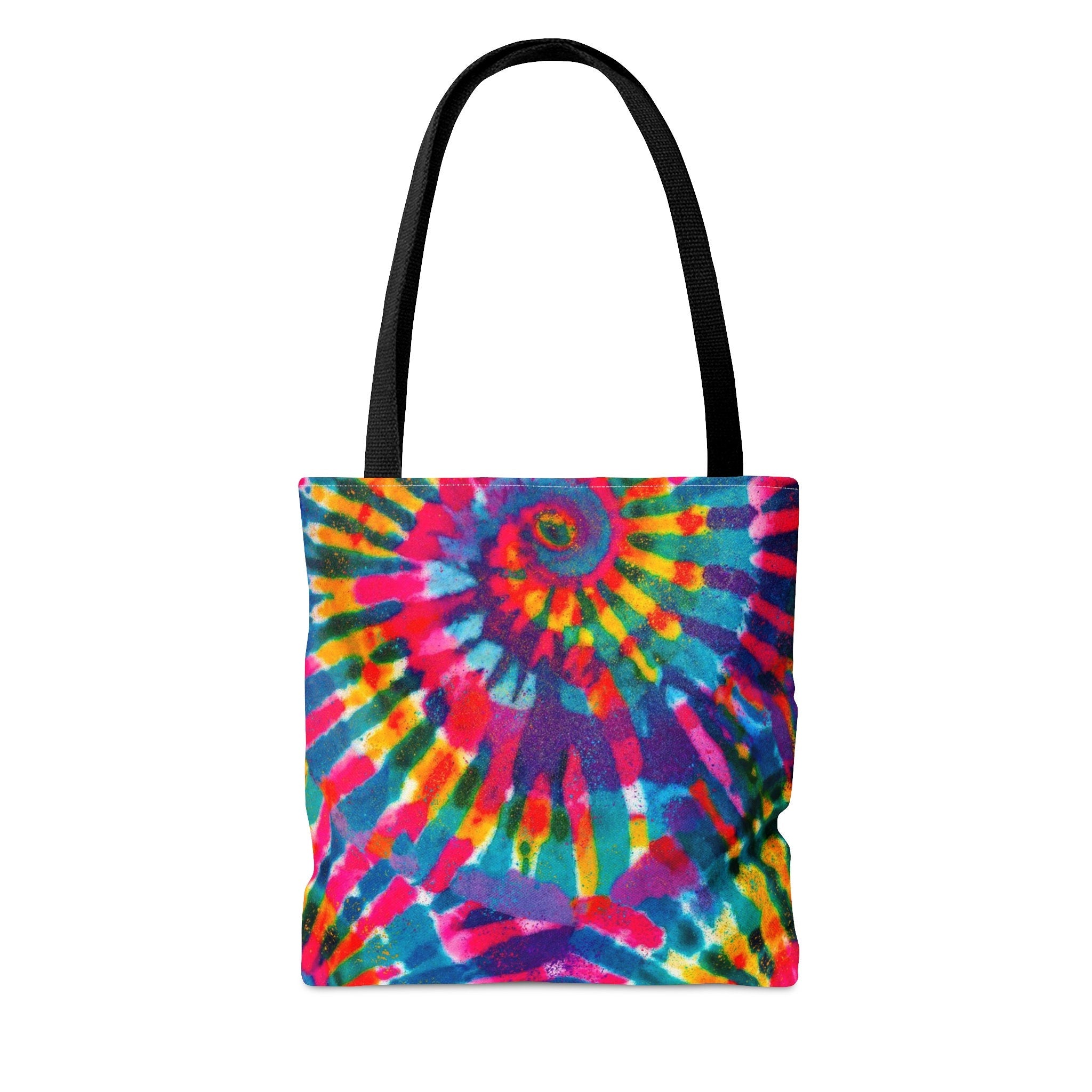 Rainbow Tie Dye Tote Bag: Vibrant Festival Rave Accessory