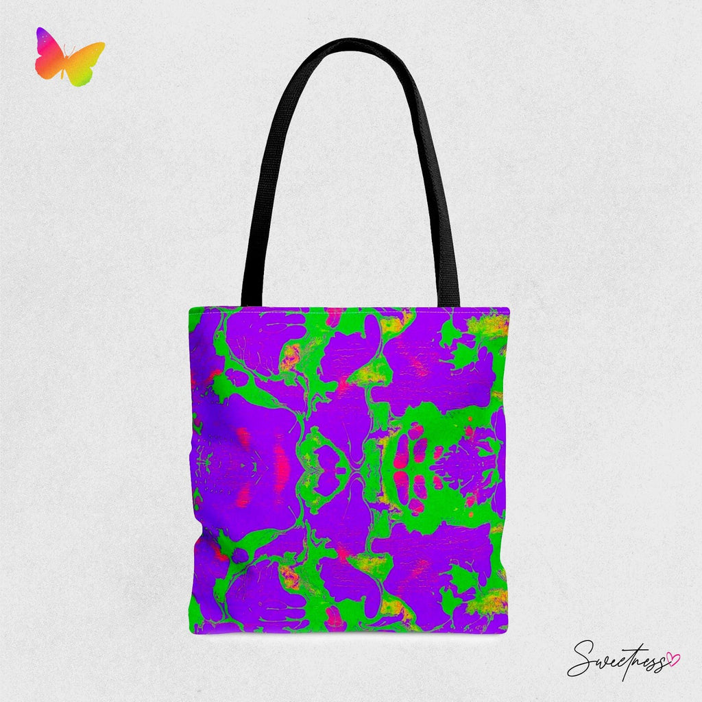 Abstract Neon Festival Tote Bag: Rave EDM Accessory