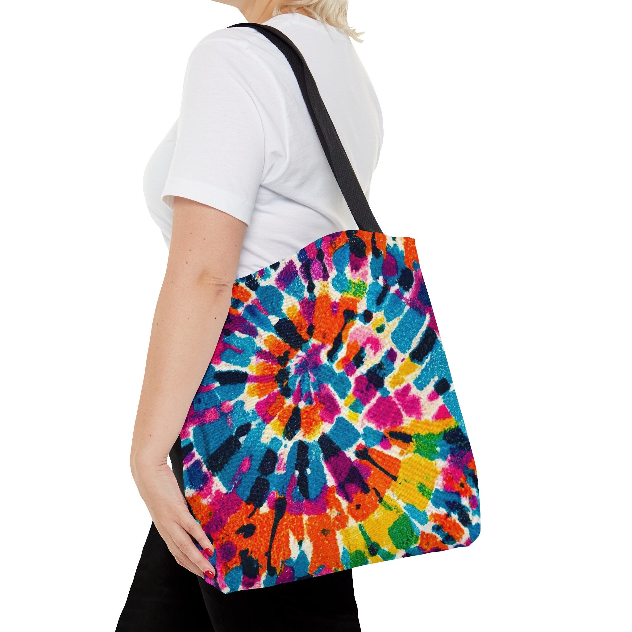 Tie Dye Rainbow Tote Bag: Vibrant Festival Accessory