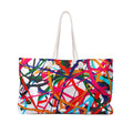 Color Splash Weekender Bag — Abstract Paint Drip Travel Tote