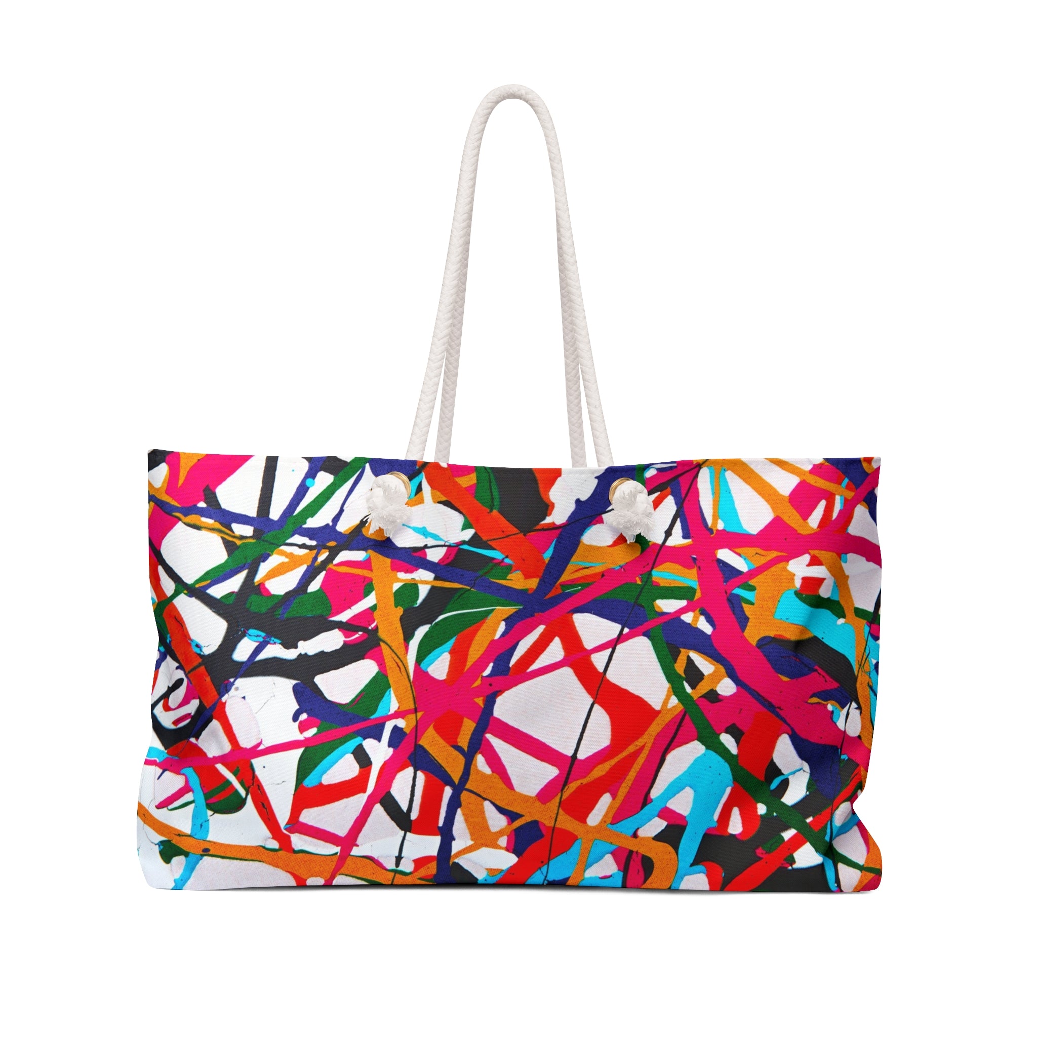Color Splash Weekender Bag — Abstract Paint Drip Travel Tote