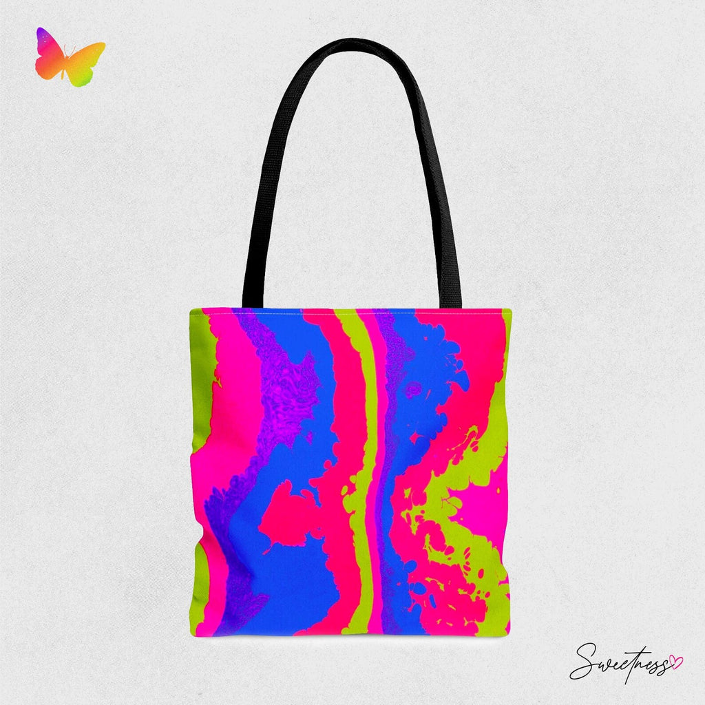 Abstract Neon Tote Bag: Vibrant Festival Rave Accessory