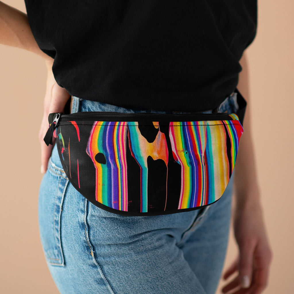 Rainbow Paint Drip Fanny Pack: Vibrant Festival Waist Bag