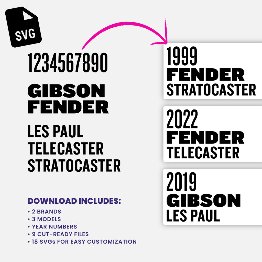 Guitar Wall Sticker - Digital Download