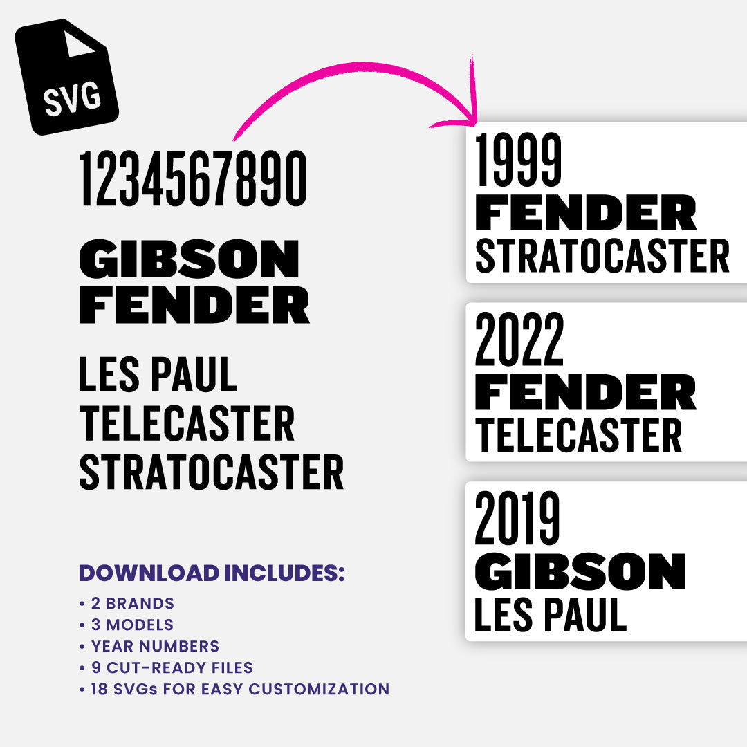 Guitar Wall Sticker - Digital Download