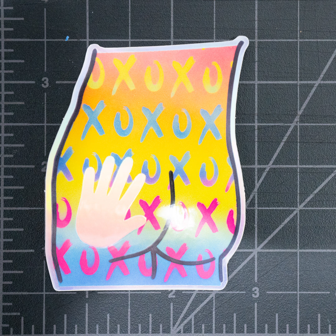 Party Booty Holographic Sticker