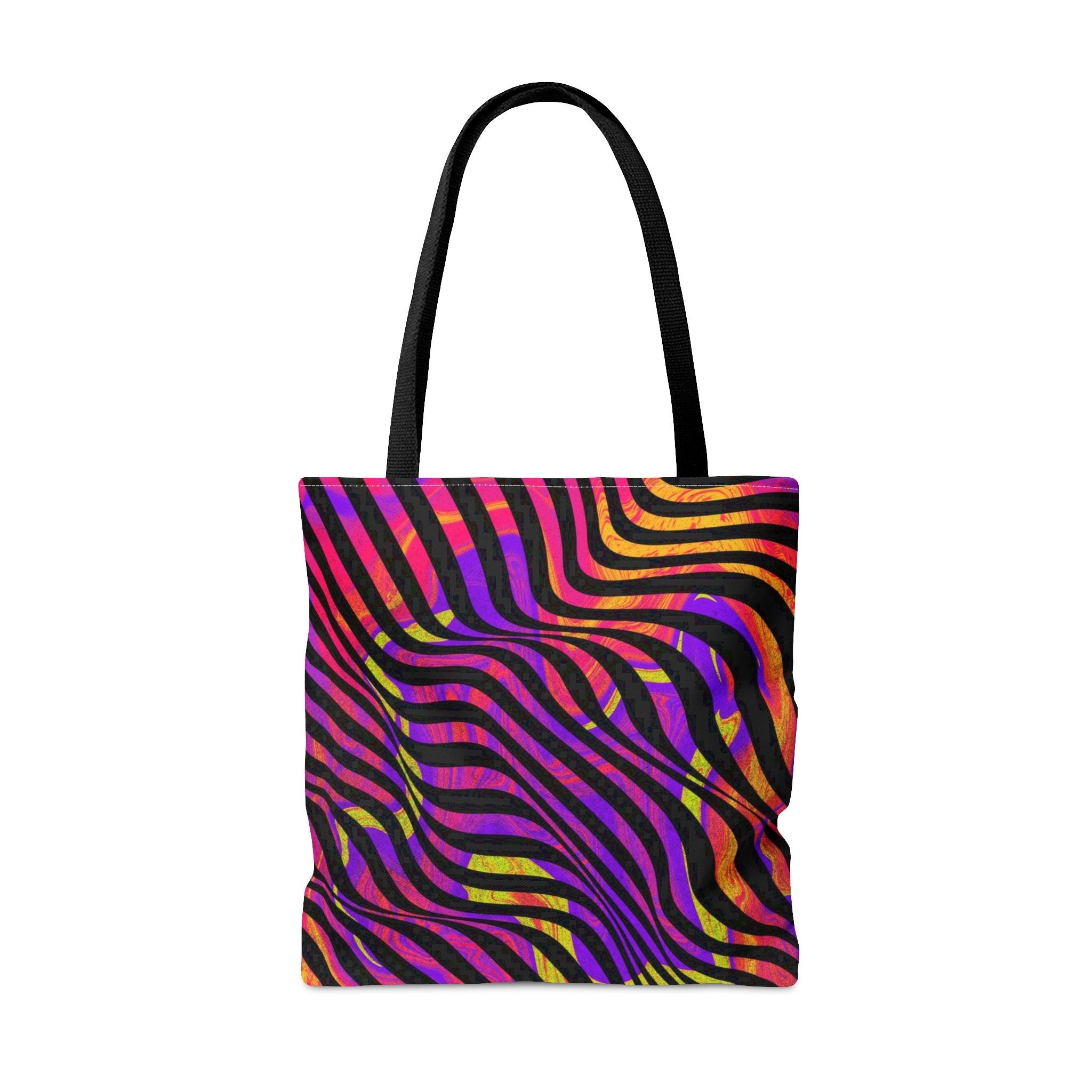 Festival Tote Bag: Abstract Pour Paint Kaleidoscope Design