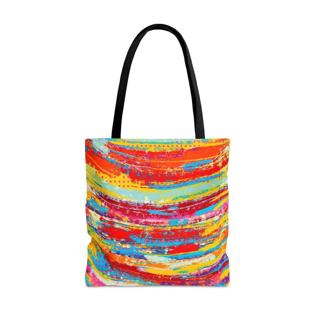 Abstract Rainbow Paint Brush Tote Bag: Vibrant Festival Accessory