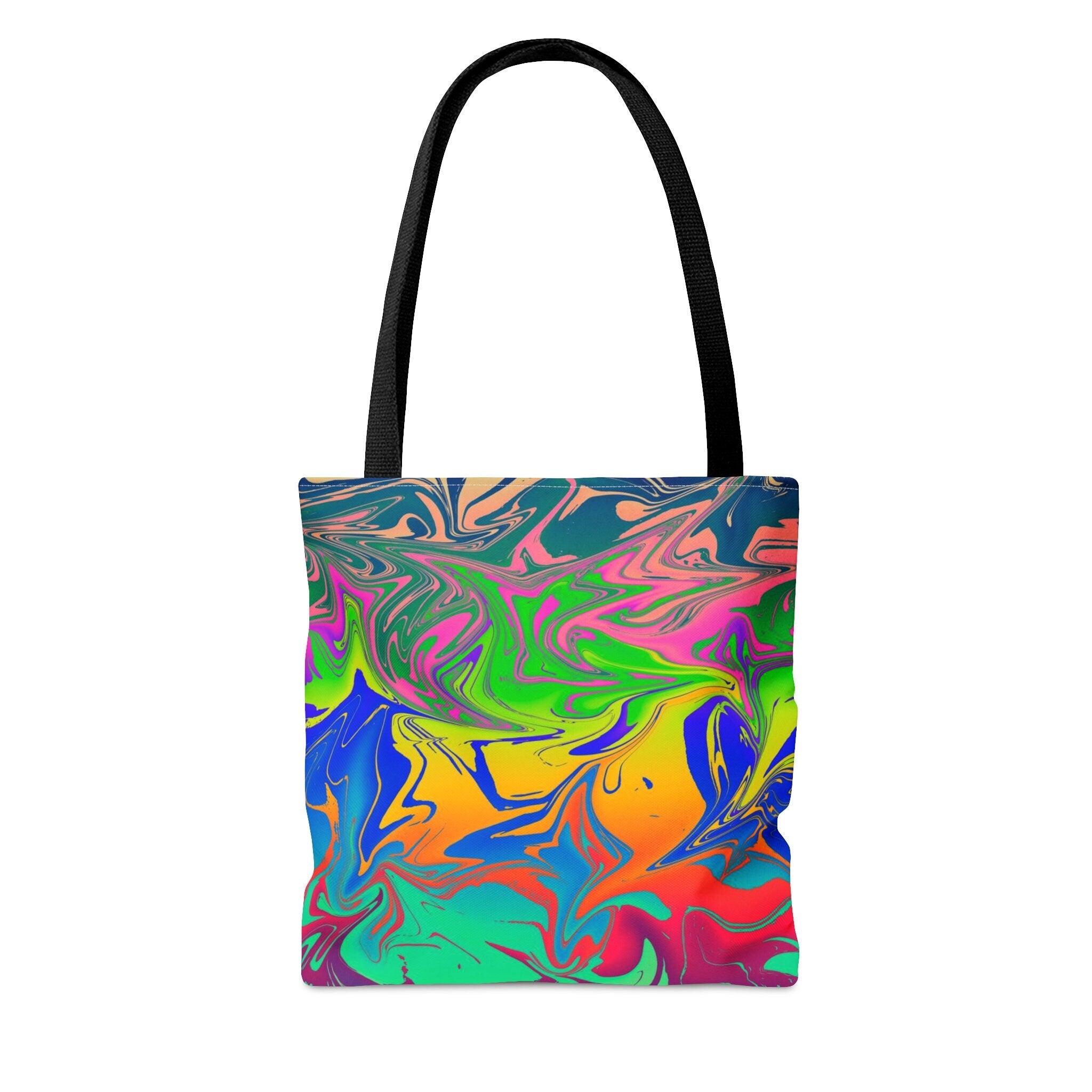 Rainbow Galaxy Abstract Tote Bag: Vibrant Festival Accessory