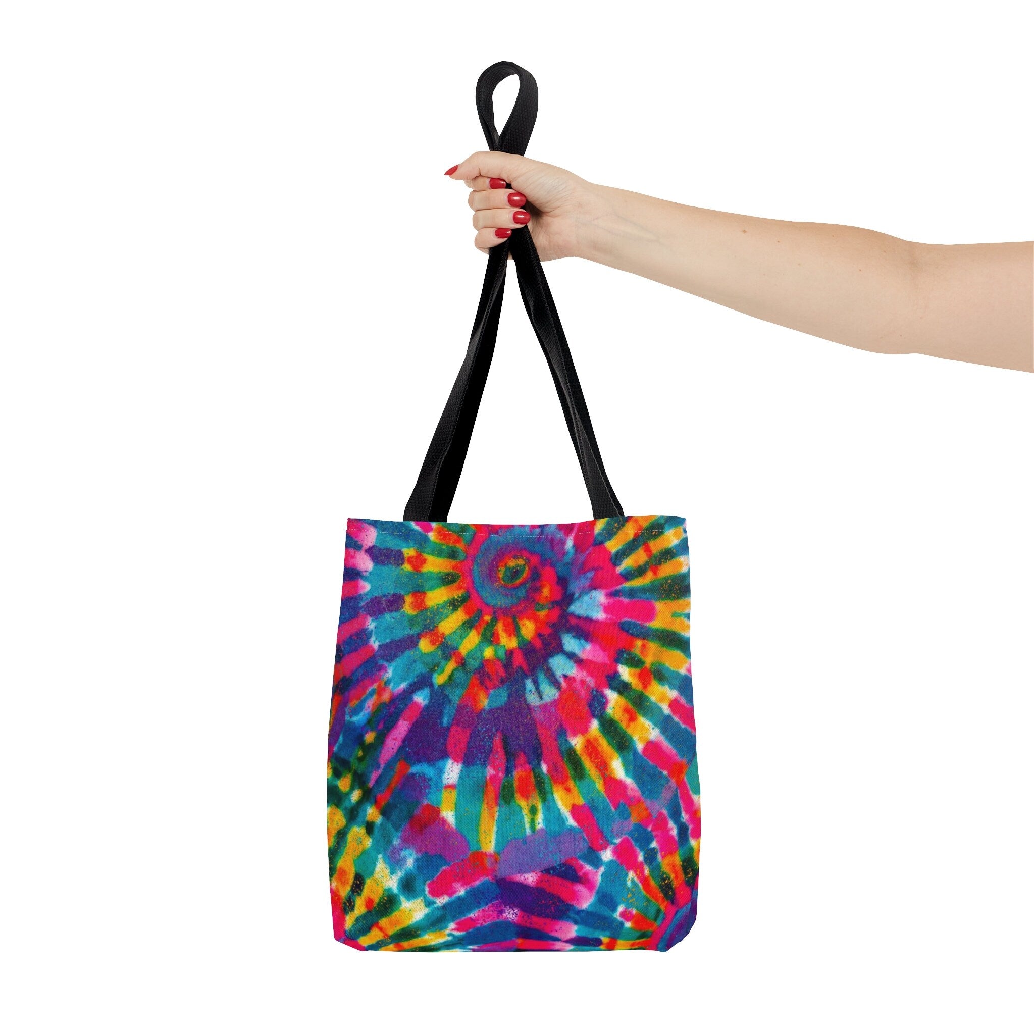 Rainbow Tie Dye Tote Bag: Vibrant Festival Rave Accessory