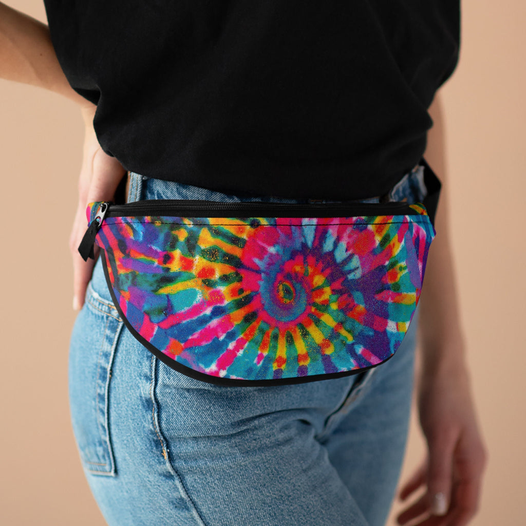 Rainbow Tie Dye Fanny Pack: Vibrant Festival Rave Accessory