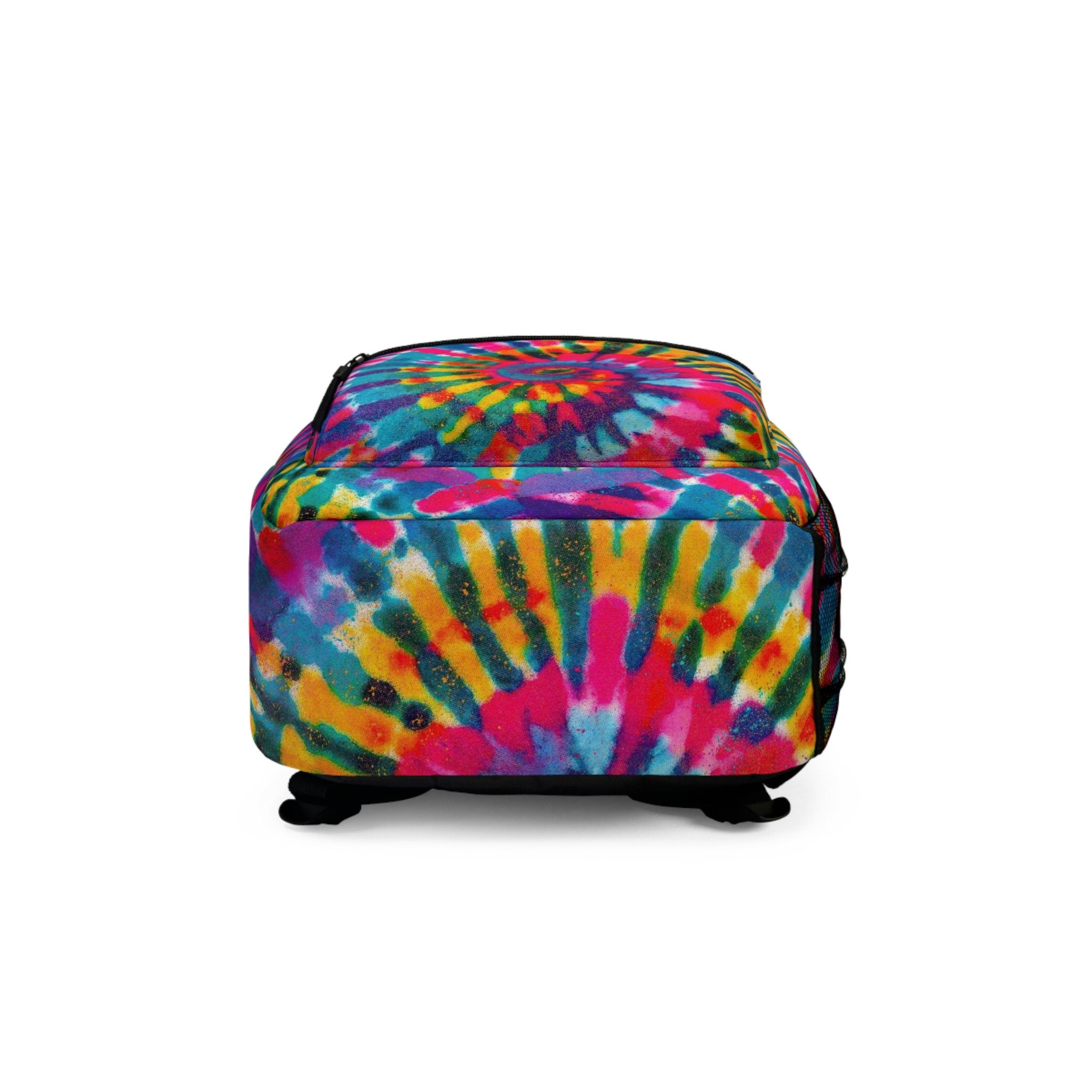 Tie Dye Festival Backpack: Rainbow Rave EDM Travel Bag