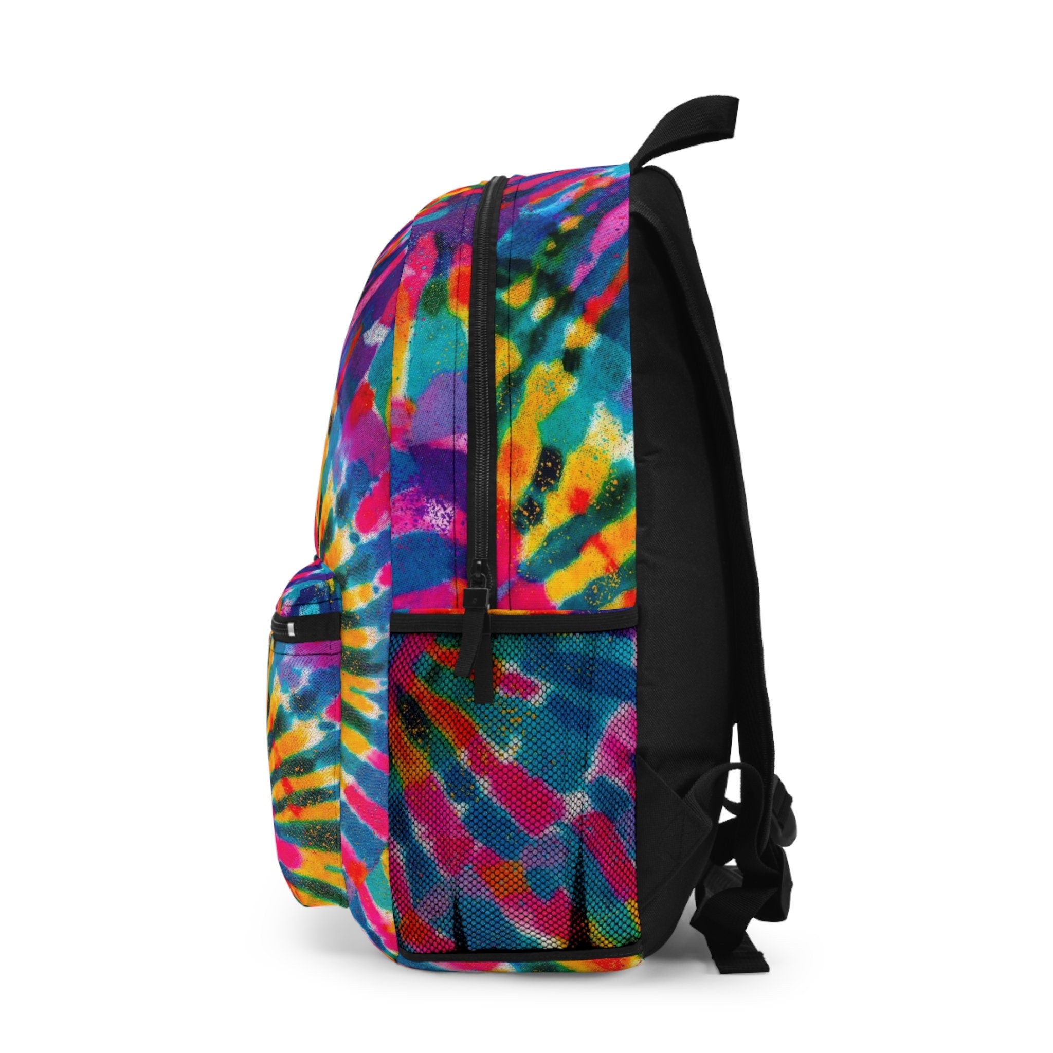 Tie Dye Festival Backpack: Rainbow Rave EDM Travel Bag