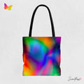 Galaxy Rainbow Tote Bag: Abstract Neon Festival Accessory