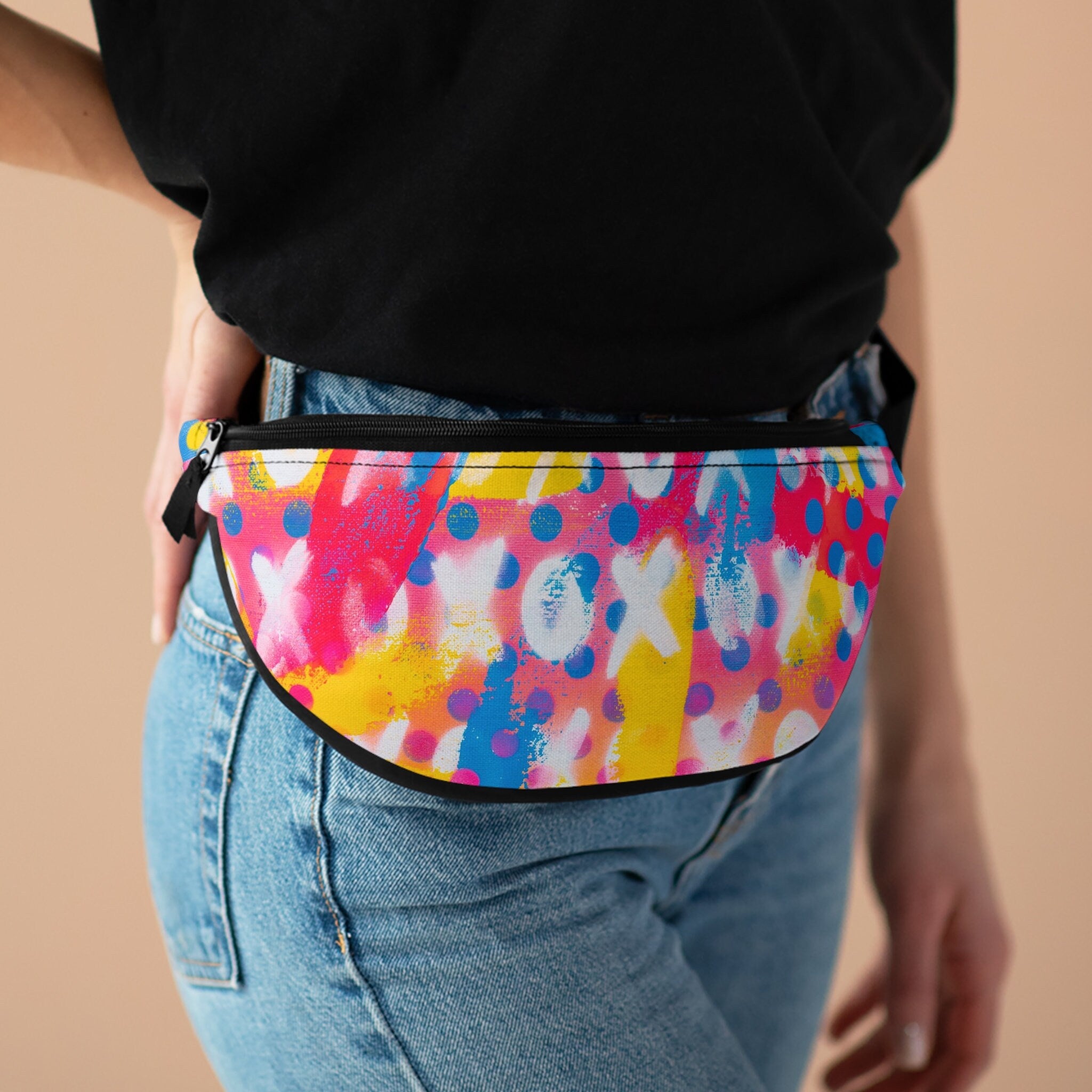 Abstract Festival Fanny Pack: Rave EDM Music Bag