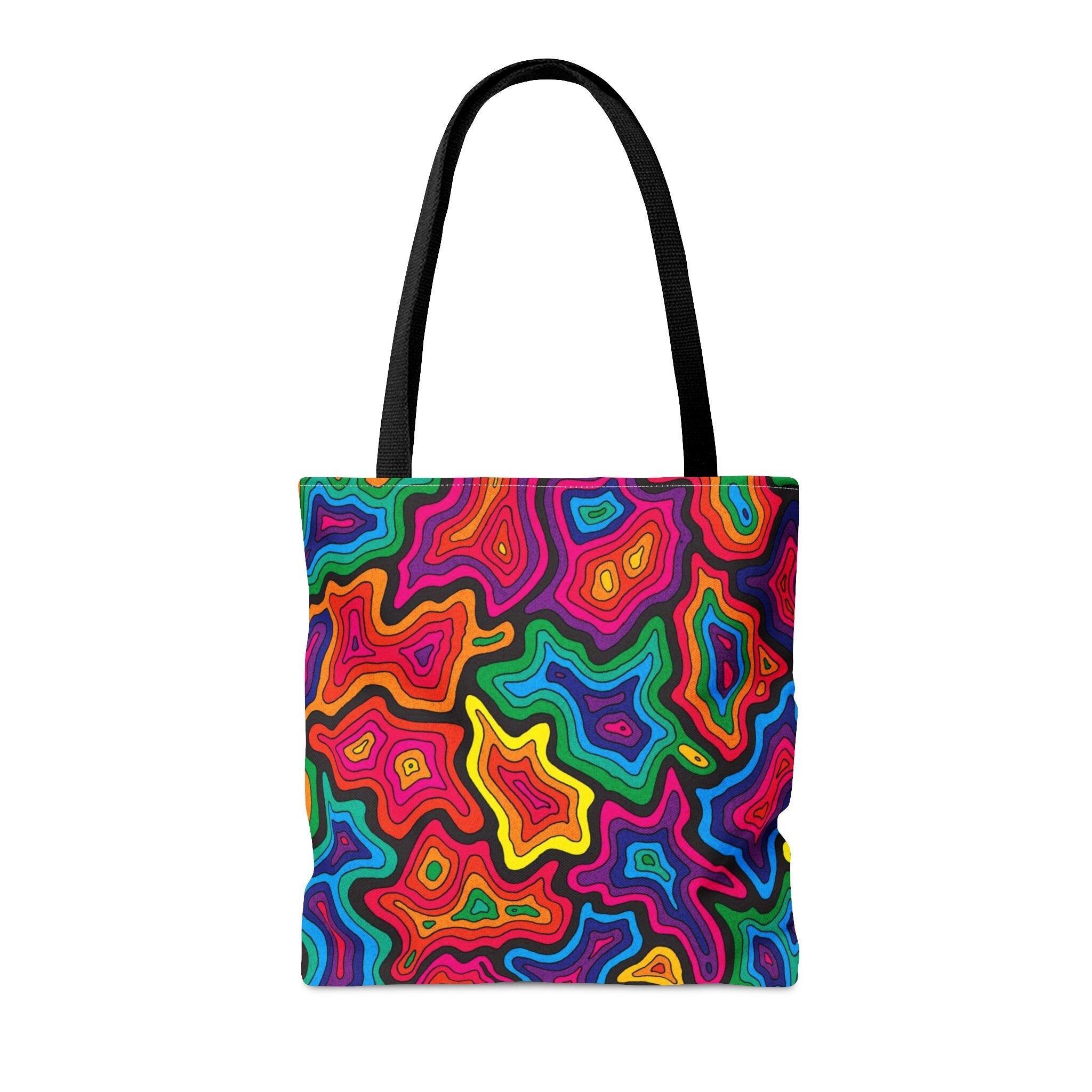 Rainbow Geode Festival Tote Bag: EDM Rave Accessory