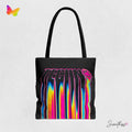 Smiley Face Techno Music Tote Bag: Abstract Rave Accessory