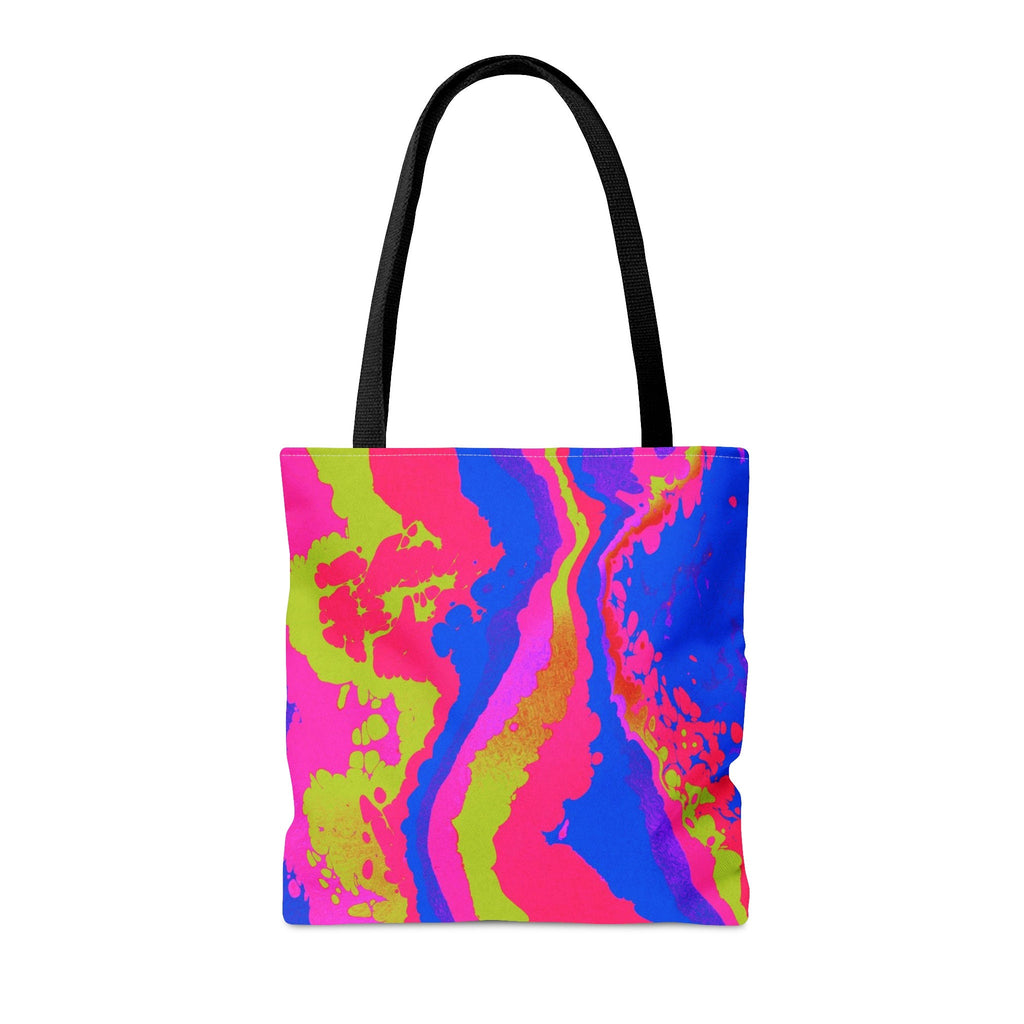 Abstract Neon Tote Bag: Vibrant Festival Rave Accessory