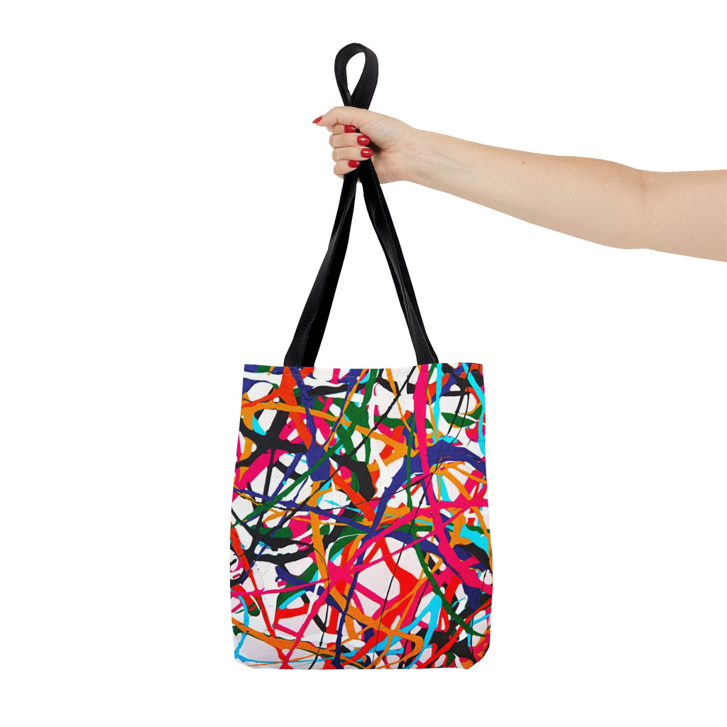 Abstract Paint Splatter Tote Bag: Colorful Festival Accessory