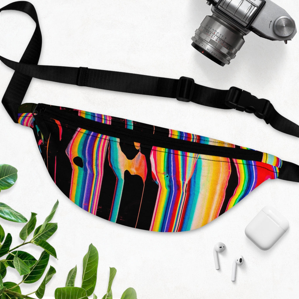 Rainbow Paint Drip Fanny Pack: Vibrant Festival Waist Bag